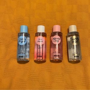 VS Pink Body Spray Bundle Warm Cozy Honey Cool Bright Pink Beach New